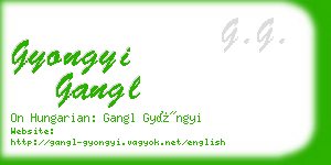 gyongyi gangl business card